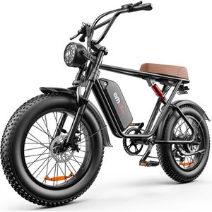 C91 Fatbike | Bruin met Zwarte velgen | E-bike | Fattire | Elektrische fiets | 250wat | 17.5ah |