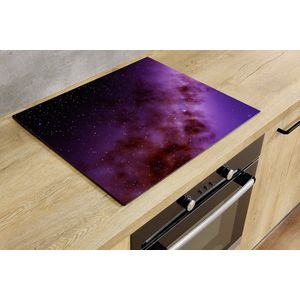 Inductiebeschermer - Paarse sterren - 83x51.5 cm - Inductiebeschermer - Inductie Afdekplaat Kookplaat - Inductie Mat - Anti-Slip - Keuken Decoratie - Keuken Accessoires