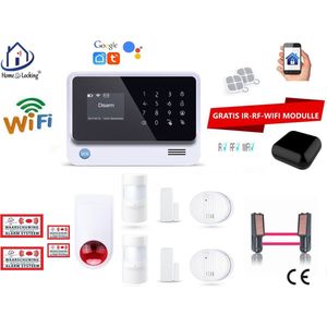 Home-Locking draadloos smart alarmsysteem wifi,gprs,sms en kan werken met spraakgestuurde apps. AC05-14