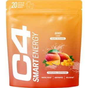 Cellucor C4 Smart Energy Powder Pre Workout - Sportdrank Mango - Energy Drink - 20 Sachets Energie Drank