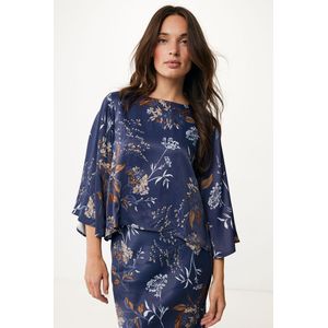 Mexx Allover Print Blouse Navy Dames - Maat 38