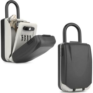 Key Safe Lock Box - beugel sleutelslot box - buiten 4-cijferige combinatie - waterdichte slotbox voor thuisopslag buiten - makelaars garage reserve