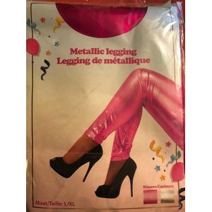 Legging Metallic paars Maat L / XL maat 40 - 42
