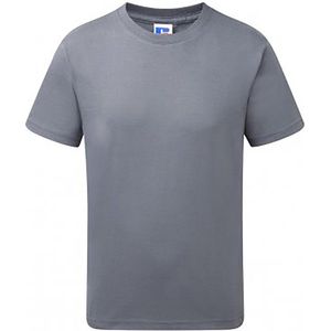 Russell Kinderen/Kinderen Slank T-Shirt met korte mouwen (Konvooi Grijs)
