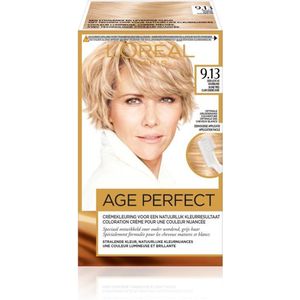 3x L'Oréal Excellence Age Perfect Haarverf 9.13 Zeer Licht as Goudblond