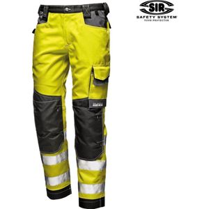 SIR SAFETY RUSH Hi Vis Reflecterend Werkbroek HEREN Veiligheidsbroek Geel - Met Kniezak - Met Holsterzakken - Verstelbare Lengte