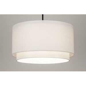 Lumidora Hanglamp 30870 - SHANNON - E27 - Zwart - Wit - Metaal - ⌀ 47 cm
