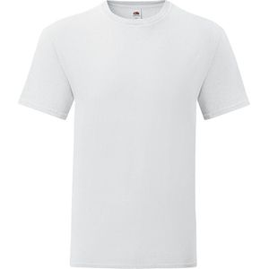 Fruit Of The Loom Iconic T T-shirt wit S Katoen Heren - Basics, Duurzaamheid