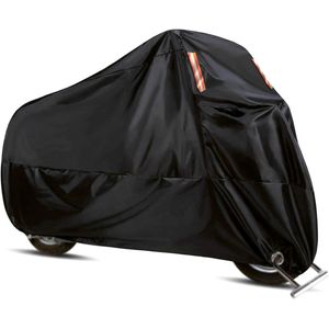 Waterdichte Motorhoes voor Motorfiets – 210D Windbestendig met Reflectiestrips en Veiligheidsontwerp