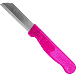 Solingen Schilmesje Robuust Handvat - RVS Glad - 16 cm met ""Blade Cover"" - Roze Glitter