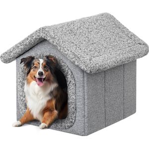 Dog's Lifestyle Hondenhuisje Supersoft Fluffy Deluxe Grijs Small