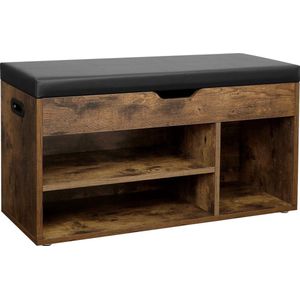 Furnstar schoenenkast - 80x44x30 cm - Bruin - Zwart