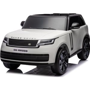 Elektrische kinderauto Range Rover 12V 2 Persoons Kinderauto, 4x4 - 14AH batterij, 2.4 Ghz RC afstandsbediening Wit