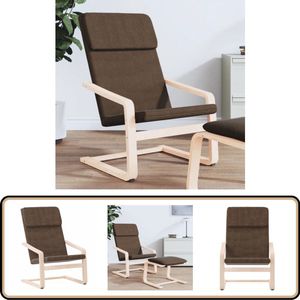 vidaXL Relaxstoel - Donkerbruin - Stoffen Bekleding Relaxstoel - Fauteuils - Lounge Stoel - Bruine Stoel - Loungestoel