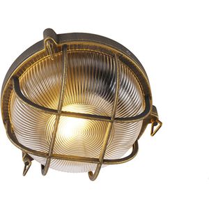 QAZQA nautica - Industriele Wandlamp voor buiten - 1 lichts - L 260 mm - Goud/messing - Industrieel - Buitenverlichting