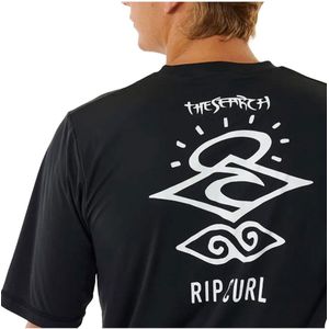 2025 Rip Curl Icons Surflite UPF Korte Mouwen Lycra Vest - Blac