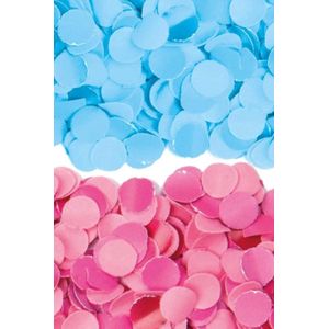 2 kilo fuchsia roze en blauwe papier snippers confetti mix set feest versiering - 1 kilo per kleur