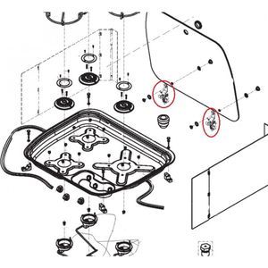 Dometic CE99-ZF460 Kit Scharnier Compleet (2pc)
