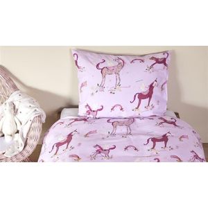 Beddinghouse Kids Unicorn Paradise dekbedovertrek - Eenpersoons - 140x200 - Roze