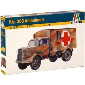 Italeri KFZ.305 AMBULANCE 1:72 Montagekit Vrachtwagen