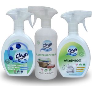 CLEAN DREAM - 100 % NATUURLIJK - AFWASMIDDEL, ALLESREINIGER, VLEK VERWIJDERAAR