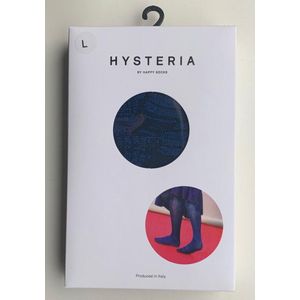 2 stuks panty's Happy socks,""Hysteria"" Sophia Tights - Panty Maat S, ( 36-38 ) Blauw