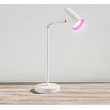 HOFTRONIC Smart - Riga tafellamp wit - Smart Wifi + Bluetooth - Kantelbaar en draaibaar - RGBWW - Smart GU10 - Bureaulamp voor binnen