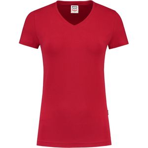 Tricorp Dames T-shirt V-hals 101008 Rood - Maat 4XL