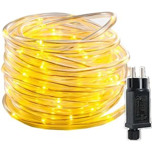 Collox Lichtslinger - Touwbuis - LED slinger - Kerstverlichting - Slinger voor buiten - Party slinger - 10 m - 100 Led lampjes - warm wit - 220V - 8 Modi