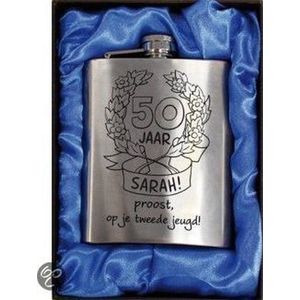 Zakfles - 50 jaar Sarah (inhoud 210 ml)