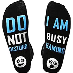 *** Tiener Game Sokken - Game sokken met tekst ""Do not disturb, I'm gaming"" - zwart - maat 38 - 42 - van Heble® ***