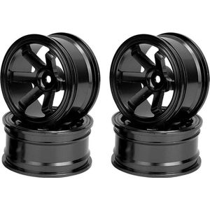 4 stuks aluminiumlegering RC wielnaaf voor 1/10 RC auto universele drift - zwart .