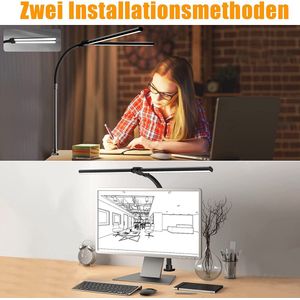 Bureaulamp - geschikt voor thuiskantoor - gemakkelijk in gebruik - helder licht - beter lezen en schrijven