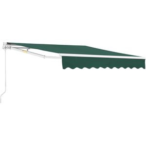 Zonnescherm luifel handbediend met knikarm 250x200 cm donkergroen