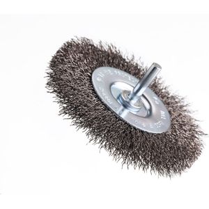 IRWIN Staaldraadborstel (boormachine) voor steen, beton, staal, diameter 100mm, dikte 12mm.