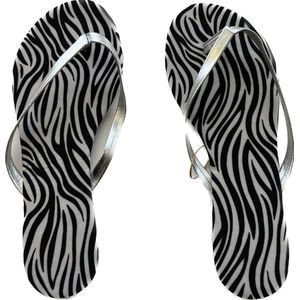 Librapop - Slippers - Dames - Zwart/wit zebrapatroon - Maat 39