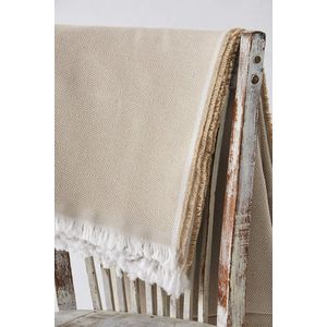 Bedsprei, multifunctioneel/plaid 180 x 285 cm Dante - Geschikt als banksprei en ook als sprei. Kleur beige. Vertaling: Bedsprei, multifunctioneel/plaid 180 x 285 cm Dante - Geschikt als banksprei en ook als bedsprei. Kleur beige.