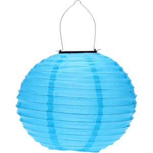 Solar lampionnen blauw 35 cm - rond