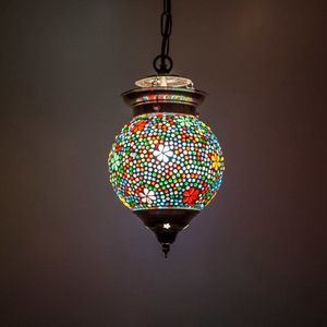 Oosterse mozaïek hanglamp Ø15cm multicolor