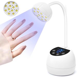 36W professionele mini-UV-licht voor gelnagels met sensor - Flash Cure Gel Nail Lamp Zwanenhals met 3 Timers LED nageldroger voor thuisgebruik - UV-licht voor nagels