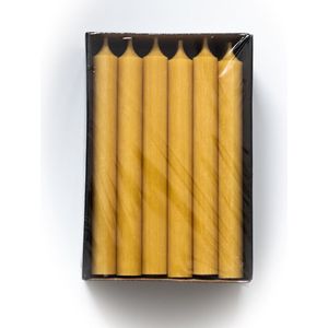 Branded By - Dinerkaarsen - Kaarsen - 19.5 cm - Natur/Oker geel - 18 stuks