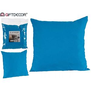Giftdecor - voordeel set 2 sierkussens incl vulling - 40*40cm - helblauw