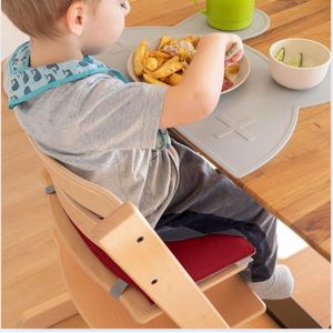 Zitkussen, hoge stoel, kussen, stoelbekleding, bekleding, vilt, accessoires voor kinderstoel, houten trapstoel,