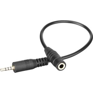 Saramonic SR-25C35, adapter kabel 3.5mm TRS F naar 2.5mm TRRS