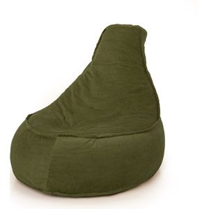 Drop & Sit - Zitzak/Stoel - Noa JR - Rib (Corduroy) - Groen - 100 Liter