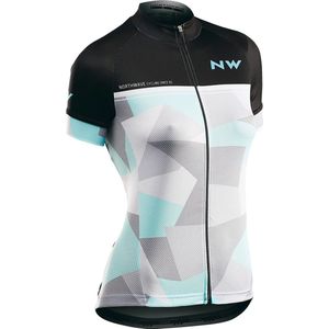 Northwave Women Origin Jersey SS Grey/Black/Green Maat XL