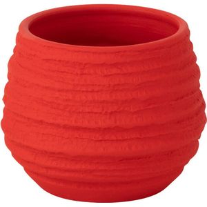 J-Line bloempot Fiesta - keramiek - rood - small