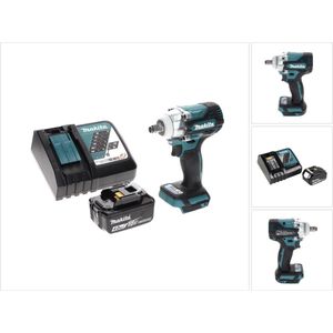 Makita DTW 300 RM1 accu-slagmoersleutel 18 V 330 Nm 1/2"" borstelloos + 1x oplaadbare accu 4.0 Ah + lader