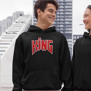 King / Queen Hoodie Premium (King - Maat XS) | Koppel Cadeau | Valentijn Cadeautje voor hem & haar
