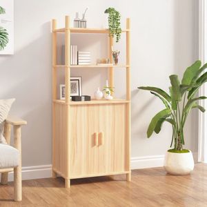 The Living Store Klassiek Hoge Kast - 60x40x141 cm - Duurzaam hout - Stabiele poot